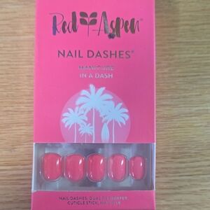 Red Aspen Nail Dashes - Pink Press-On Nails